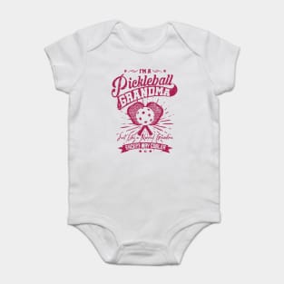 'I'm A Pickleball Grandma' Funny Pickleball Gift Baby Bodysuit